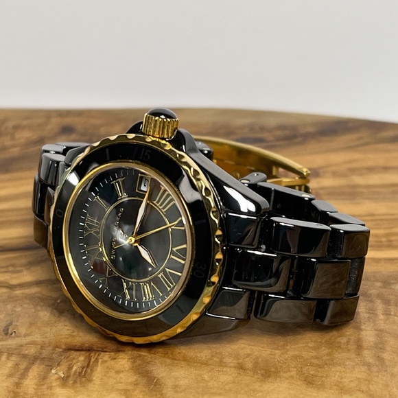 Swiss Legend Karamica Women’s Black Watch Ceramic, Tested, Works! Small Wrist - Picture 1 of 13